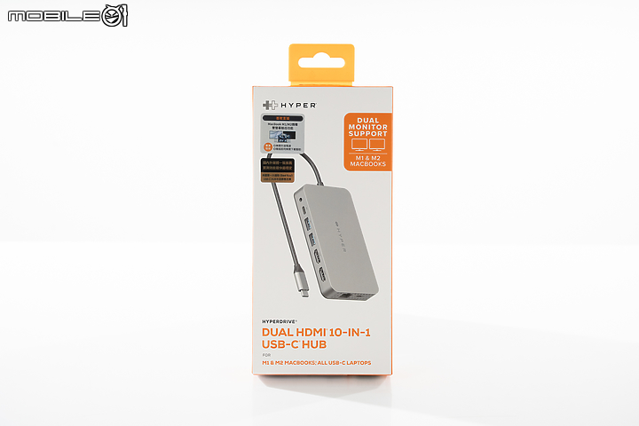 HyperDrive Dual HDMI 10-IN-1 USB-C HUB 體驗報告｜完美支援 M1/M2 雙螢幕輸出