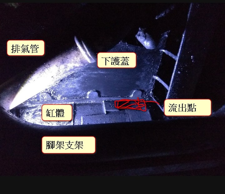 豪邁奔騰 (G3 三冠王 KDU機種)漏機油區域請教