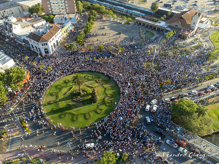 阿根廷3:0戰勝克羅埃西亞, 取得決賽門票後的阿根廷街頭慶祝