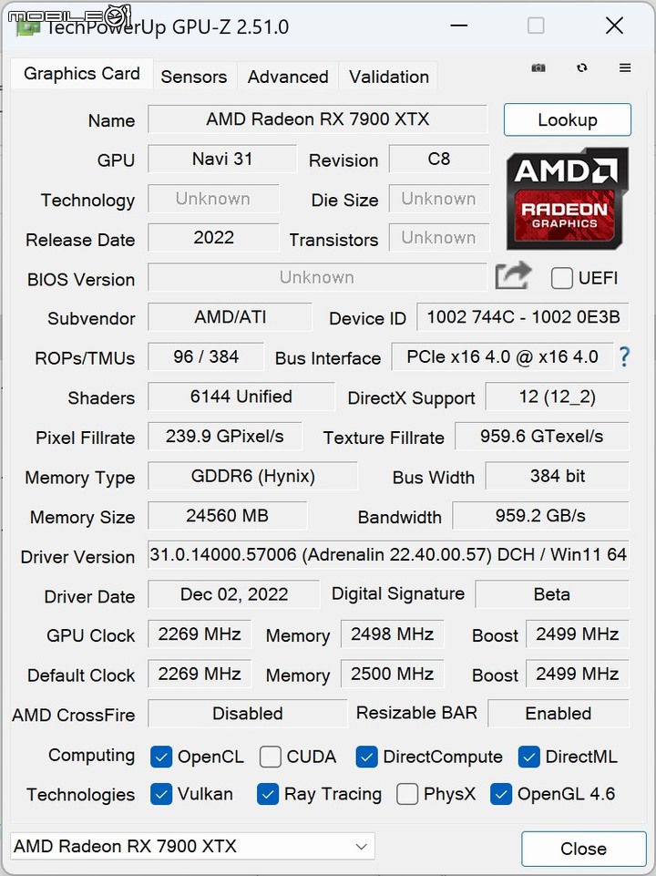 AMD Radeon RX 7900 XTX 顯示卡開箱實測 結合先進設計與玩家友善度的 CP 王者