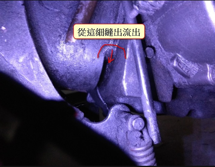豪邁奔騰 (G3 三冠王 KDU機種)漏機油區域請教