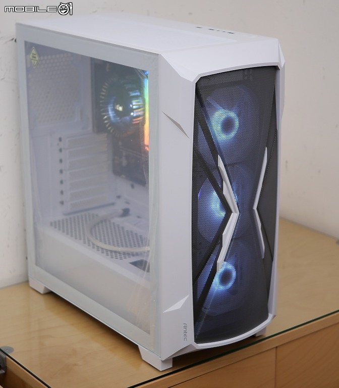點我看大圖 灰白 X 網設計 Antec DP505 WHITE 中塔機殼開箱