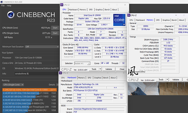 點我看大圖 Intel Core i9-13900K搭配GIGABYTE RTX 4090高階主機效能實測