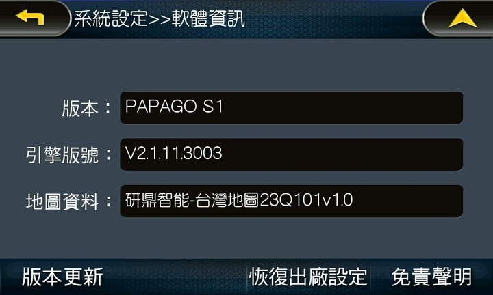 Waygo 580免費更新為PAPAGO版S1