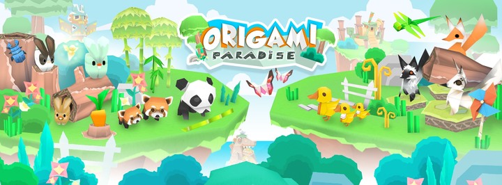 《摺紙島:悠遊樂園》Origami Paradise 動物摺紙題材的療癒系遊戲 1月11日 通知上線 | 建造屬於自己的摺紙世界 布置養成各式各樣可愛的摺紙動物