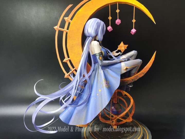 點我看大圖 VOCALOID 虛擬歌手 星塵Stardust 紙模型 製做 Paper Craft ペーパークラフト
