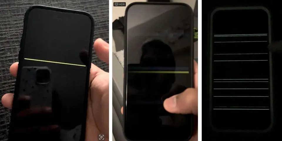 iPhone 14 Pro爆螢幕綠線災情