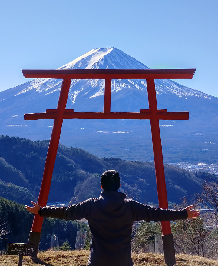 【小惡魔好玩兔U】挑望富士山的絕妙景點－富士河口湖／天空鳥居／河口淺間神社