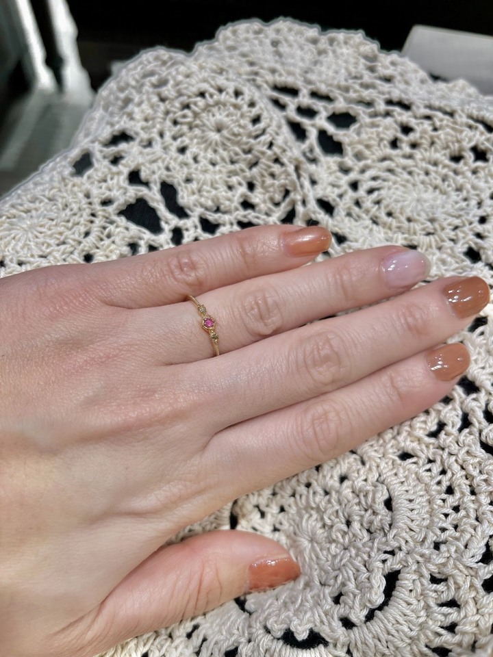 送給自己的年終禮物—agete紅花耳環&戒指分享