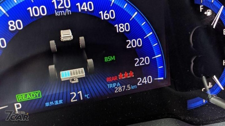 五代RAV4的後座安全帶警示燈