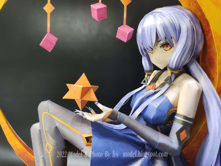 點我看大圖 VOCALOID 虛擬歌手 星塵Stardust 紙模型 製做 Paper Craft ペーパークラフト