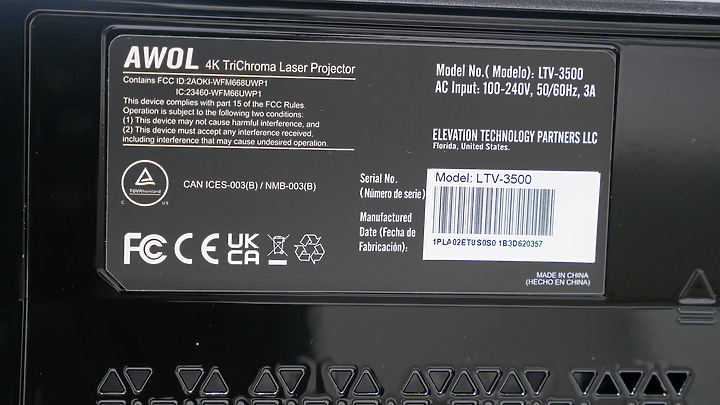 AWOL 2500 3500 三色雷射電視，輕鬆擁有大電視