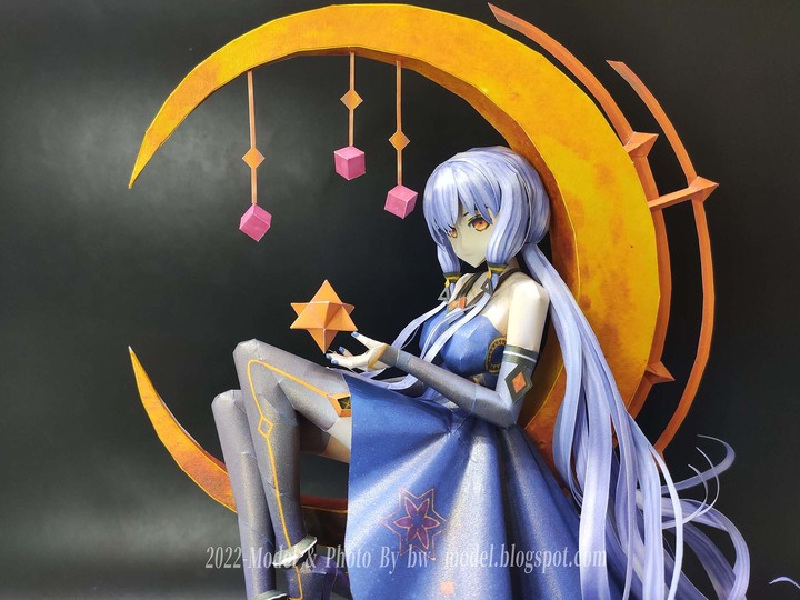 點我看大圖 VOCALOID 虛擬歌手 星塵Stardust 紙模型 製做 Paper Craft ペーパークラフト