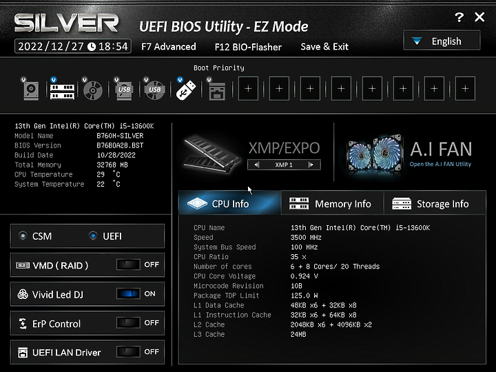 點我看大圖 BIOSTAR B760M-SILVER搭載13600K風冷效能實測