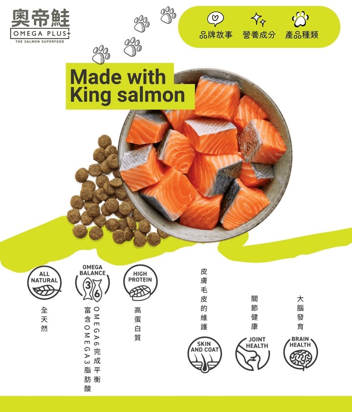 【分享】紐西蘭 OMEGA PLUS 寵物食品 帝王鮭魚 奧帝鮭 狗罐罐 凍乾