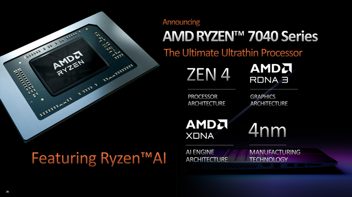 【CES 2023】AMD 推出 Ryzen 7000 系列行動版處理器 導入 AI 架構與 4 奈米製程提供更高效能