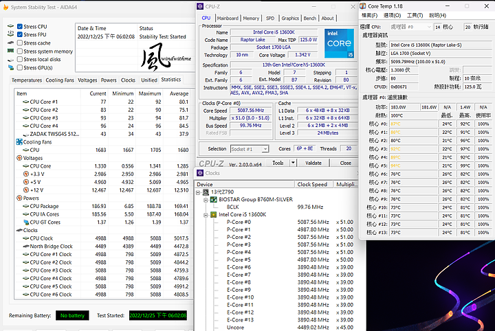 點我看大圖 BIOSTAR B760M-SILVER搭載13600K風冷效能實測