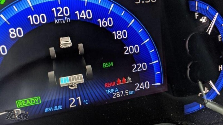 五代RAV4的後座安全帶警示燈