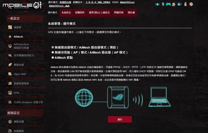 ROG Rapture GT6 電競 Mesh 無線分享器開箱試用 以炫目造型以及遊戲特化功能提供大範圍網路覆蓋