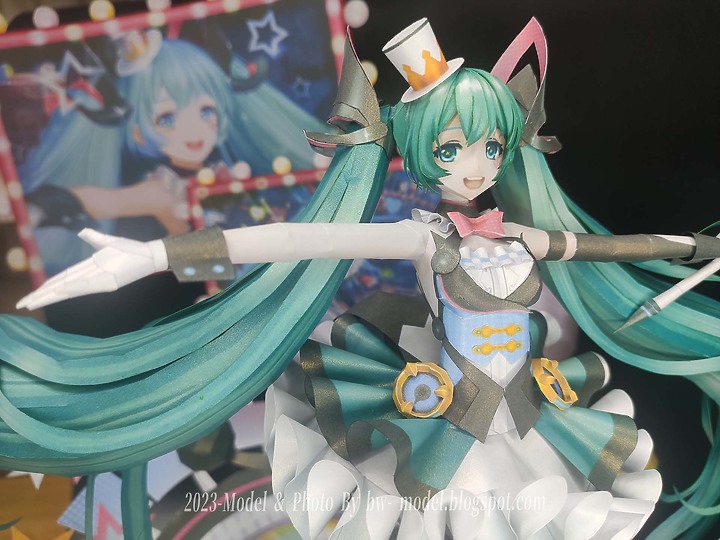 點我看大圖 VOCALOID 初音未來(魔法未來2019 Ver.) 紙模型 製作 Paper Craft ペーパークラフト