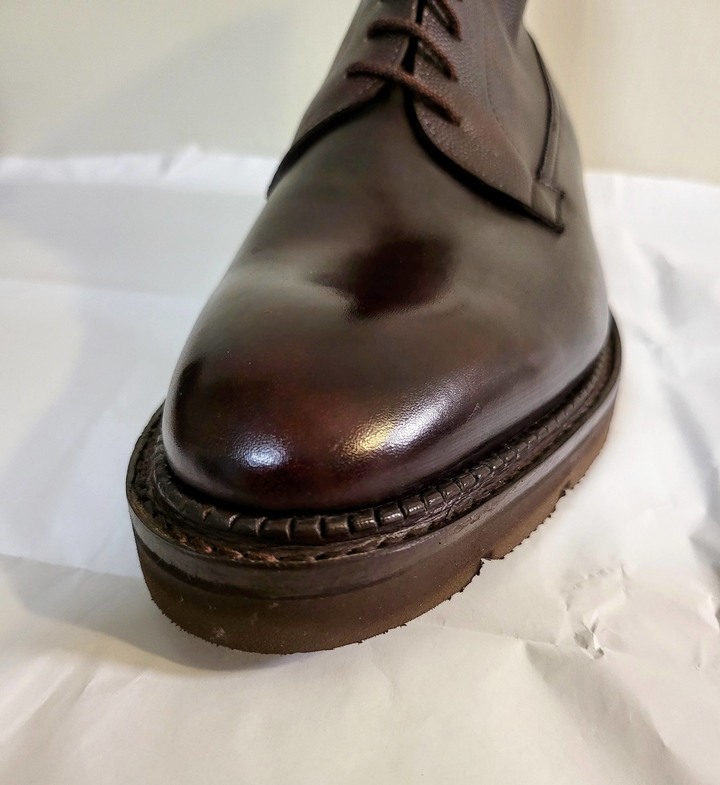 John Lobb Alder, Balmoral Derby Boots in Musuem Leather