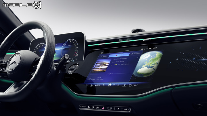 【新訊】預覽新一代M.Benz E-Class內裝全貌；內建Google系統、還可玩憤怒鳥跟TikTok，座艙氣氛更華麗！