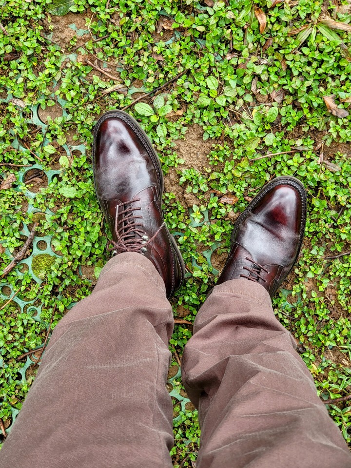 John Lobb Alder, Balmoral Derby Boots in Musuem Leather