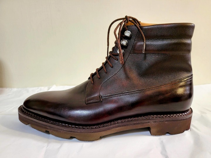 John Lobb Alder, Balmoral Derby Boots in Musuem Leather