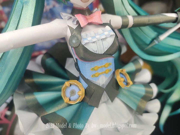 點我看大圖 VOCALOID 初音未來(魔法未來2019 Ver.) 紙模型 製作 Paper Craft ペーパークラフト