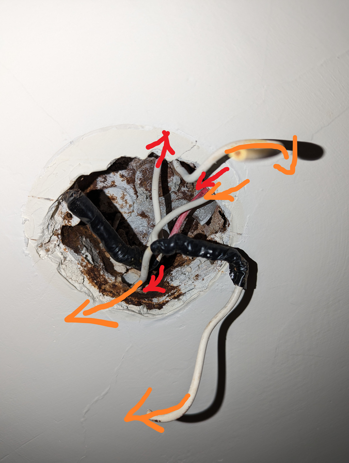 吸頂燈 電線接法?