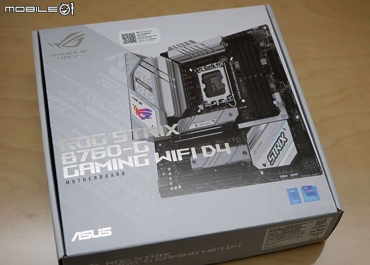 M-ATX 銀白風 ROG STRIX B760-G GAMING WIFI 開箱