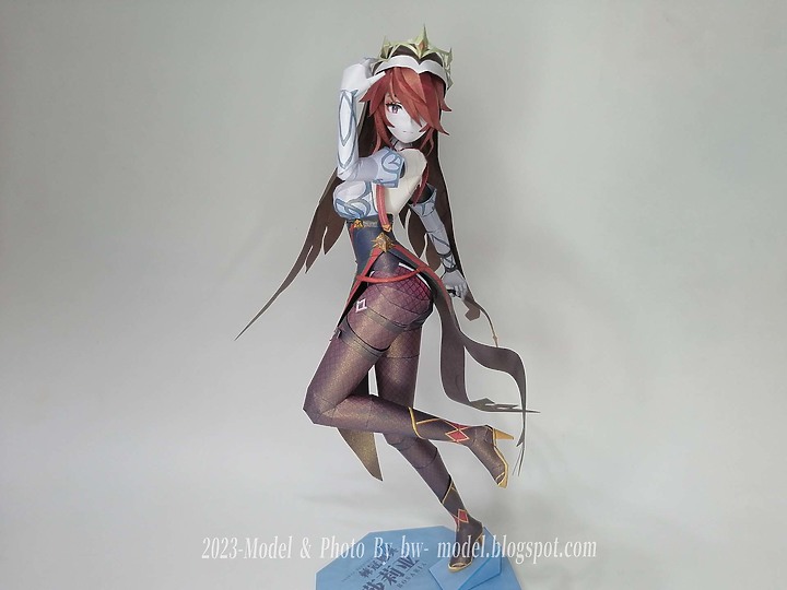 點我看大圖 原神 棘冠恩典 羅莎莉亞 紙模型 詳細製做過程 Genshin Impact Paper Craft