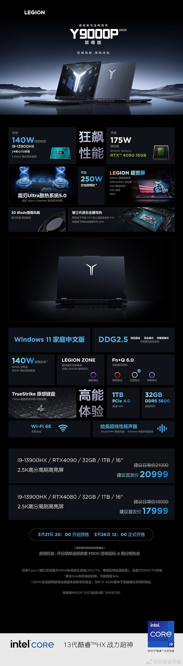 點我看大圖 2023 Legion 5 Pro 台灣官網已經可以訂購