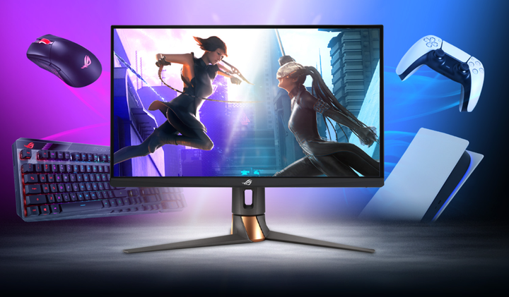 ROG 一次推出三款 27 吋電競螢幕,從 240 Hz 快速反應 OLED PG27AQDM 到 4K 高解析度 PG27UQR 通包