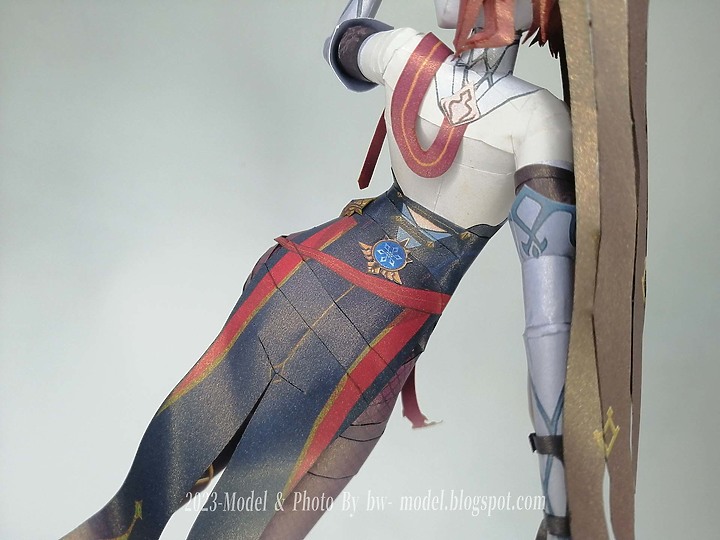 點我看大圖 原神 棘冠恩典 羅莎莉亞 紙模型 詳細製做過程 Genshin Impact Paper Craft