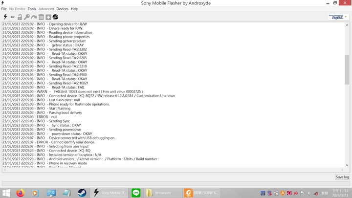 flashtool 安裝時遇上 "DPInst.exe 無法在您目前的作業系統上執行。" 因為要從Sony Xperia 5 III從舊版(61.2.A.0.381 (台版) )刷入新版(61.2.A.0.388(港版))
