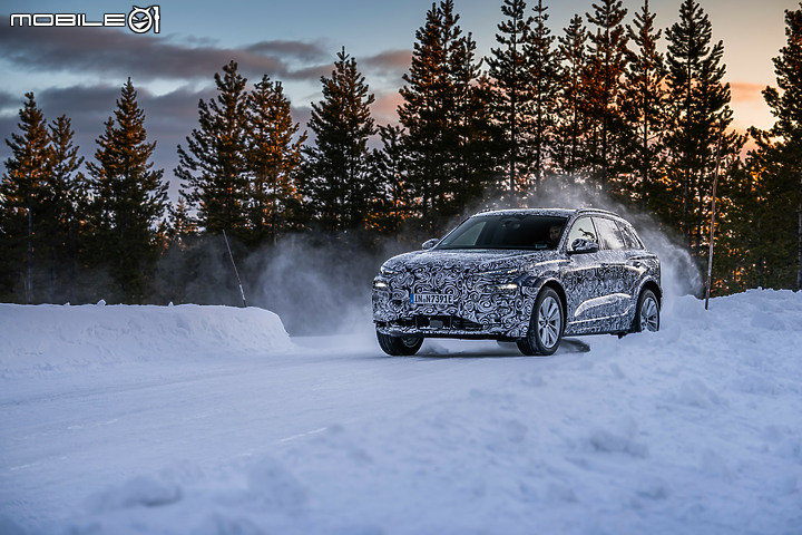 【海外新訊】Audi Q6 e-tron雪地測試中，品牌首款應用PPE平台電動車有望今年底前亮相！