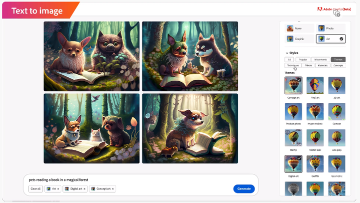 Adobe 加入生成式 AI 戰局!推出 Firefly 生成式人工智慧模型集提高更多創作效率
