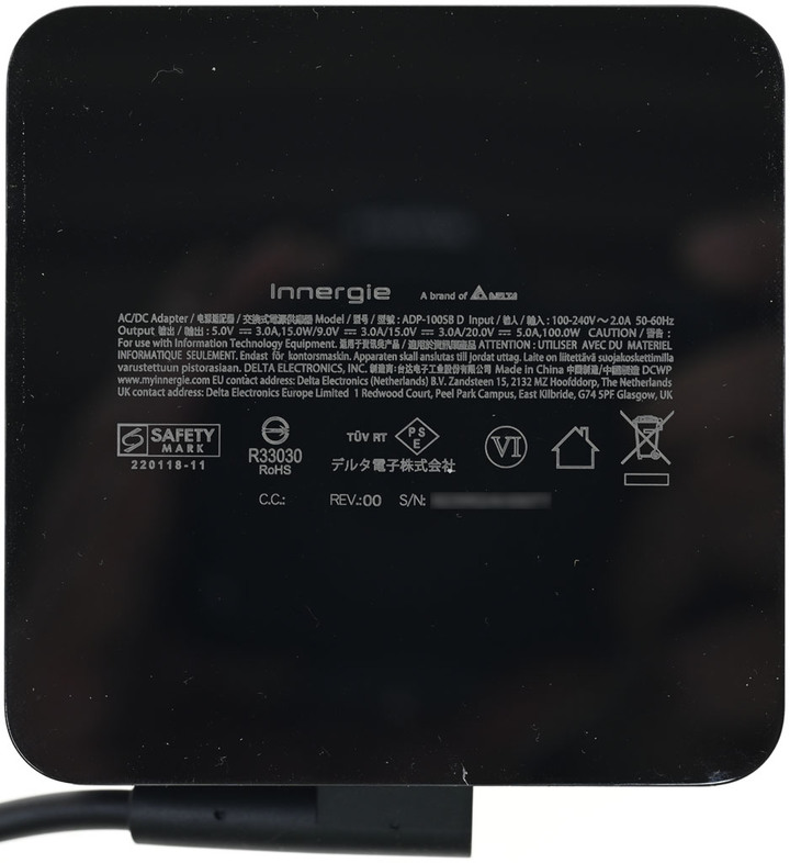 台達電Innergie C10 Lite筆電Type-C 100W PD充電器開箱