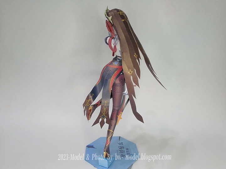 點我看大圖 原神 棘冠恩典 羅莎莉亞 紙模型 詳細製做過程 Genshin Impact Paper Craft