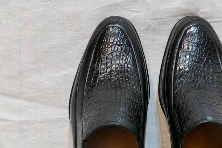 a.testoni black-label crocodile dress loafer 鐵獅東尼_黑標_鱷魚皮_樂福鞋