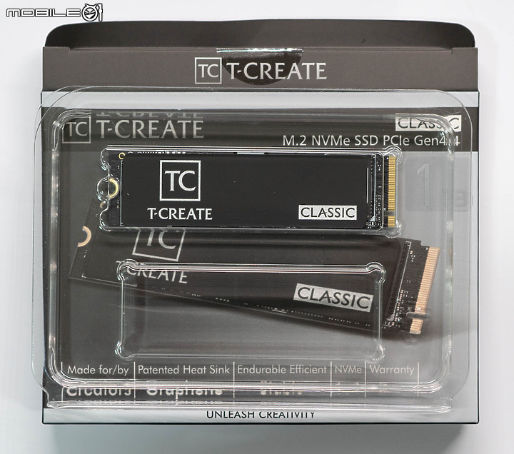 T-CREATE CLASSIC PCIe 4.0 DL 1TB開箱測試