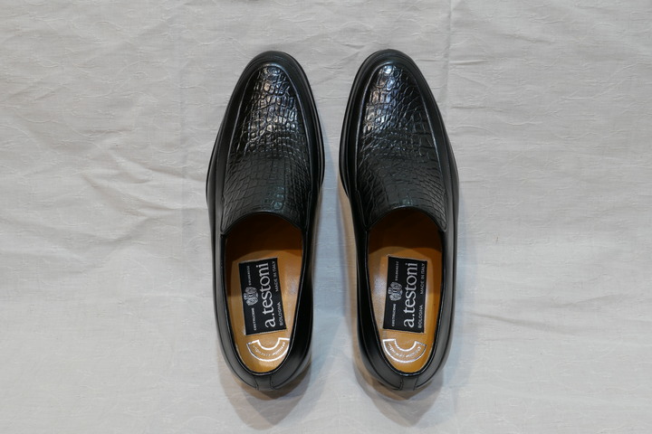 a.testoni black-label crocodile dress loafer 鐵獅東尼_黑標_鱷魚皮_樂福鞋