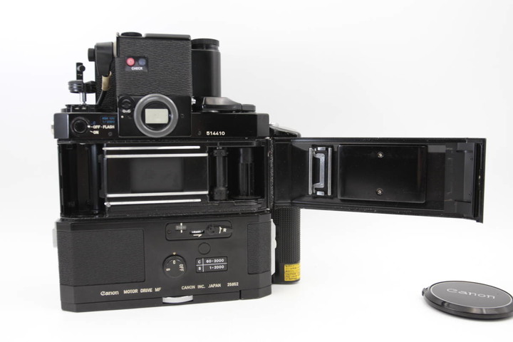 Canon佳能F-1伺服EE取景器SERVO EE FINDER+馬達驅動MF MOTOR DRIVE MF.[如頂樓加蓋]