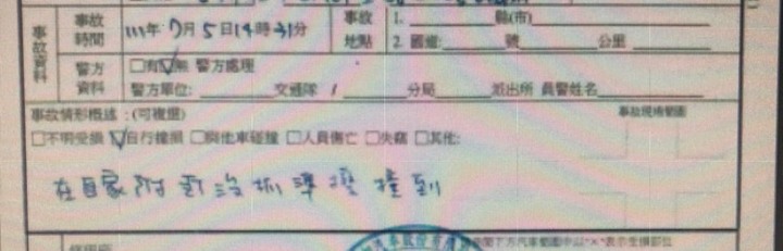 初次買車就在不知情情況下被出險了