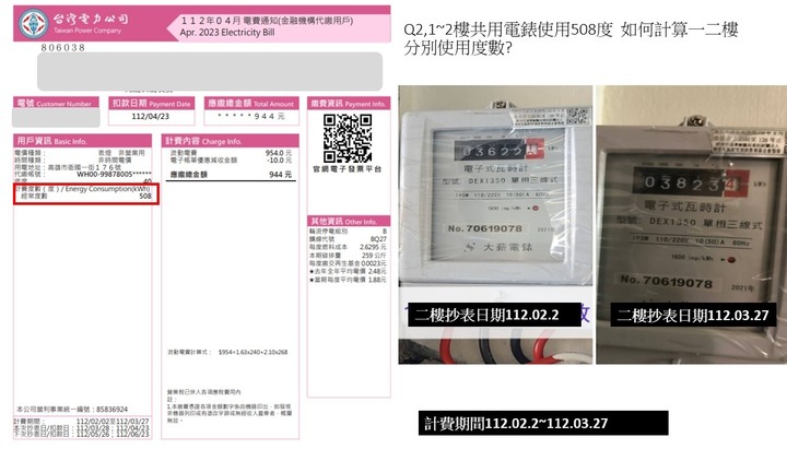 電錶分錶度數如何計算