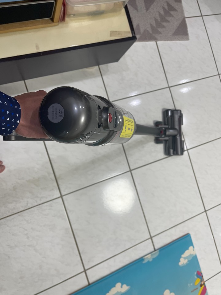 Dyson +好事多抹布+迪卡儂護膝 VS 小狗吸塵器