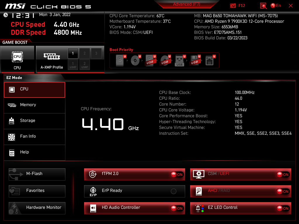 點我看大圖 MSI MAG B650 Tomahawk WiFi 主機板 帶有高階主機板MEM Try it 特性的中階主機板