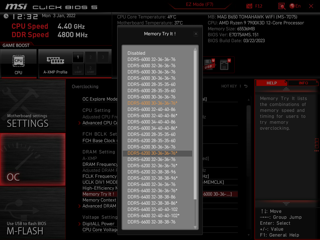 點我看大圖 MSI MAG B650 Tomahawk WiFi 主機板 帶有高階主機板MEM Try it 特性的中階主機板