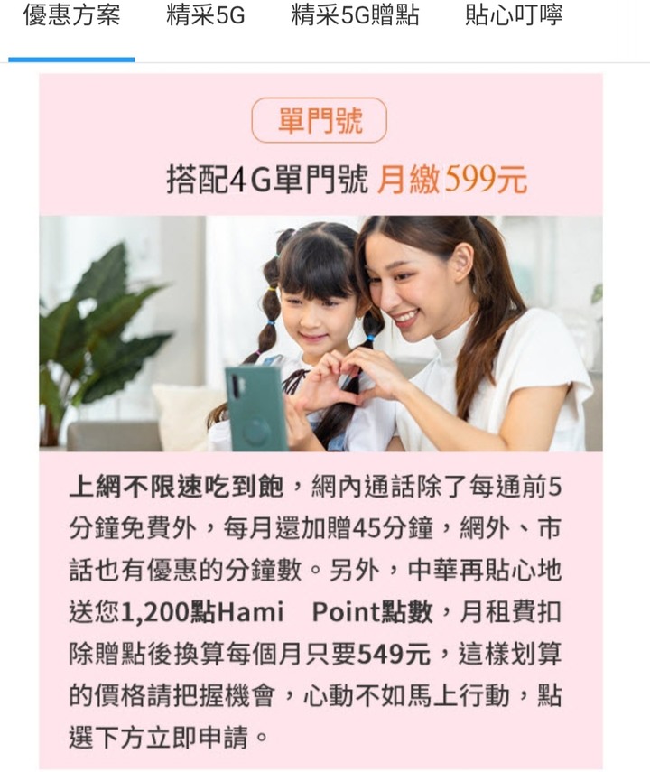 中華電信續約簡訊